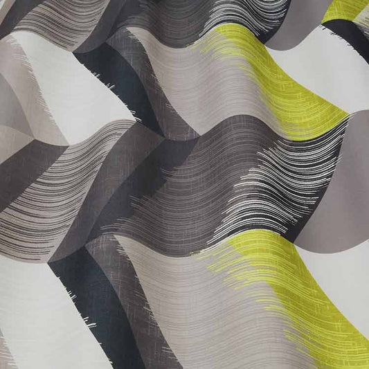 ILIV Sweden Lime Fire Retardant Curtains wavy
