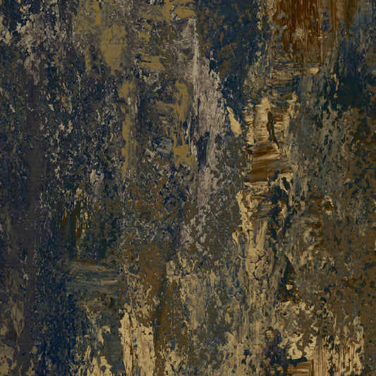 Mallion & Knowles Alabaster Blue/Honey Fire Retardant Curtains texture detail