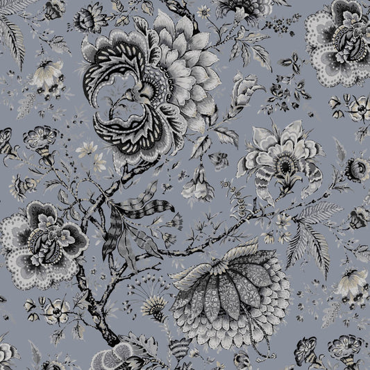 Mallion & Knowles Amritsar Silver Fire Retardant Curtains texture detail