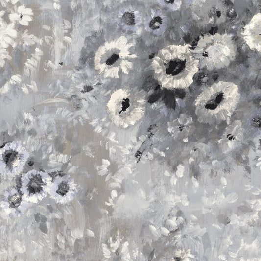 Mallion & Knowles April Cream/Silver Fire Retardant Curtains texture detail