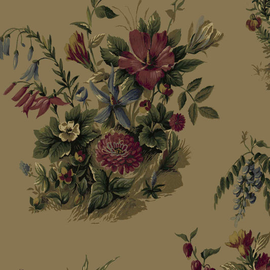 Mallion & Knowles Atelier Antique Chintz Fire Retardant Curtains texture detail