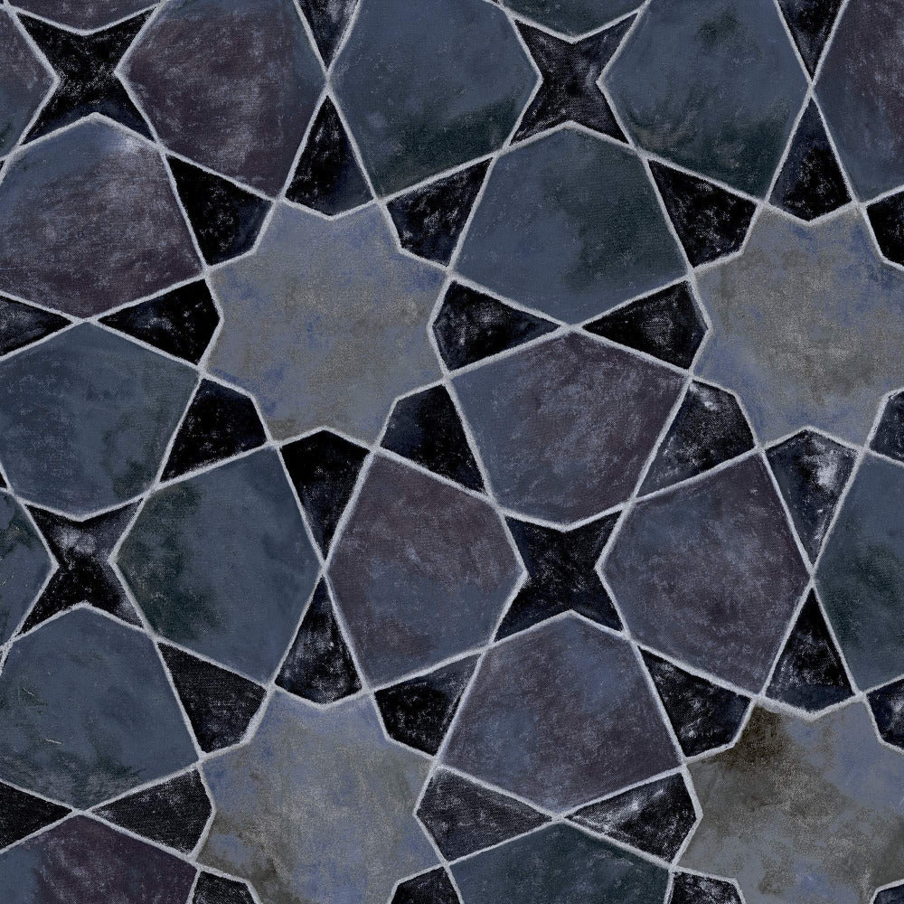 Mallion & Knowles Bazaar Silver Fire Retardant Curtains texture detail