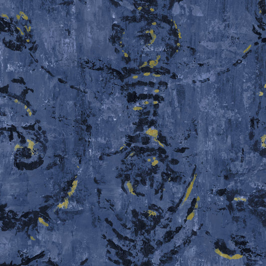 Mallion & Knowles Belgravia Denim Fire Retardant Curtains texture detail