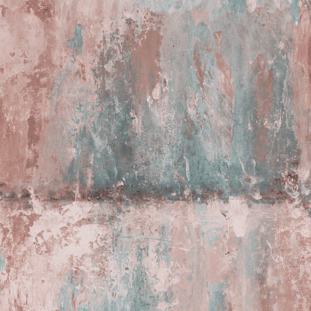 Mallion & Knowles Cubit Jade/Coral Fire Retardant Curtains texture detail