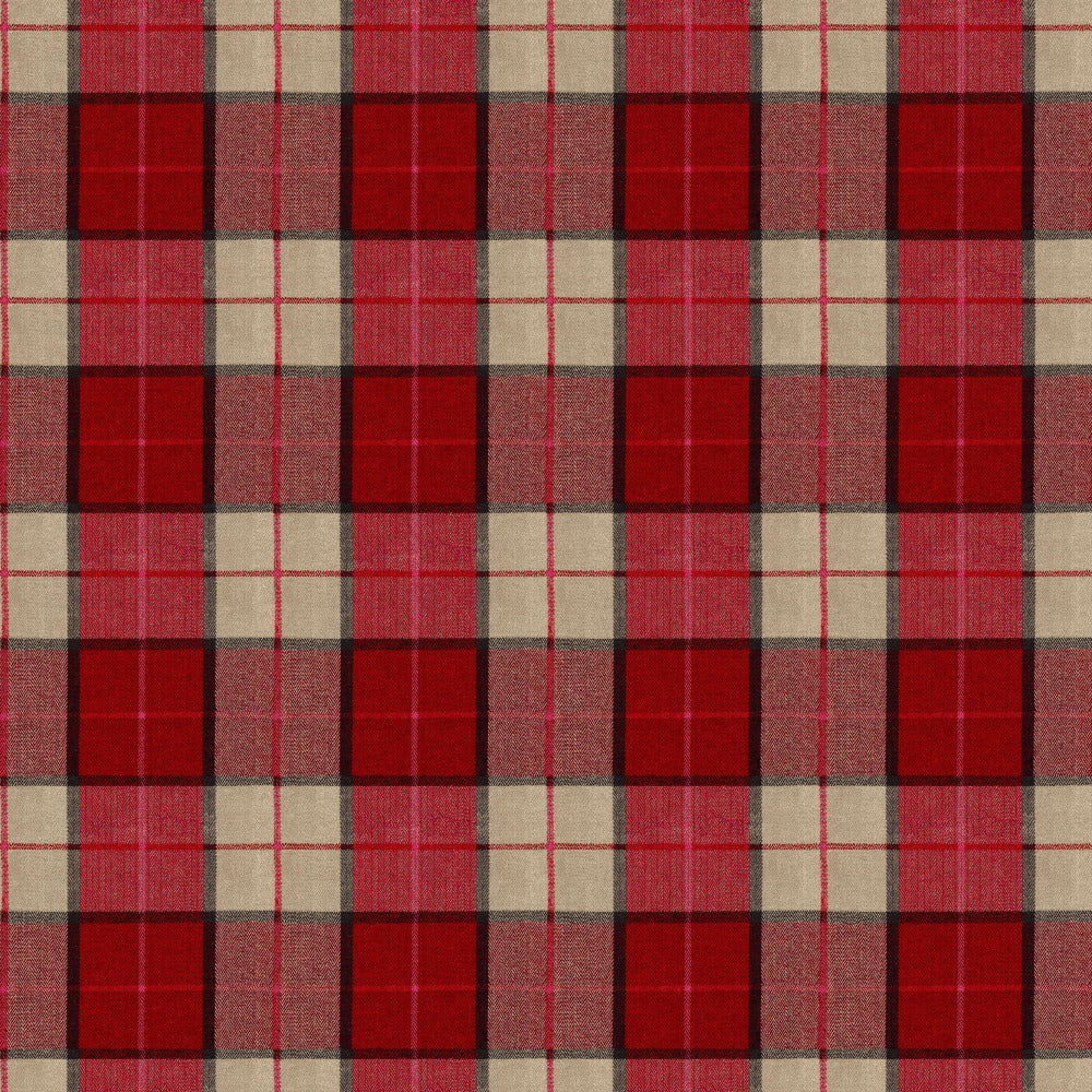 Mallion & Knowles Elgin Crimson Fire Retardant Curtains texture detail