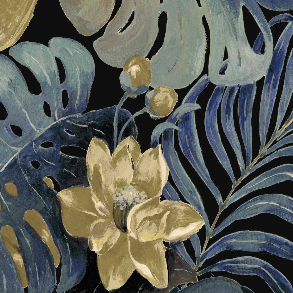 Mallion & Knowles Hawaii Gold/Slate Fire Retardant Curtains texture detail