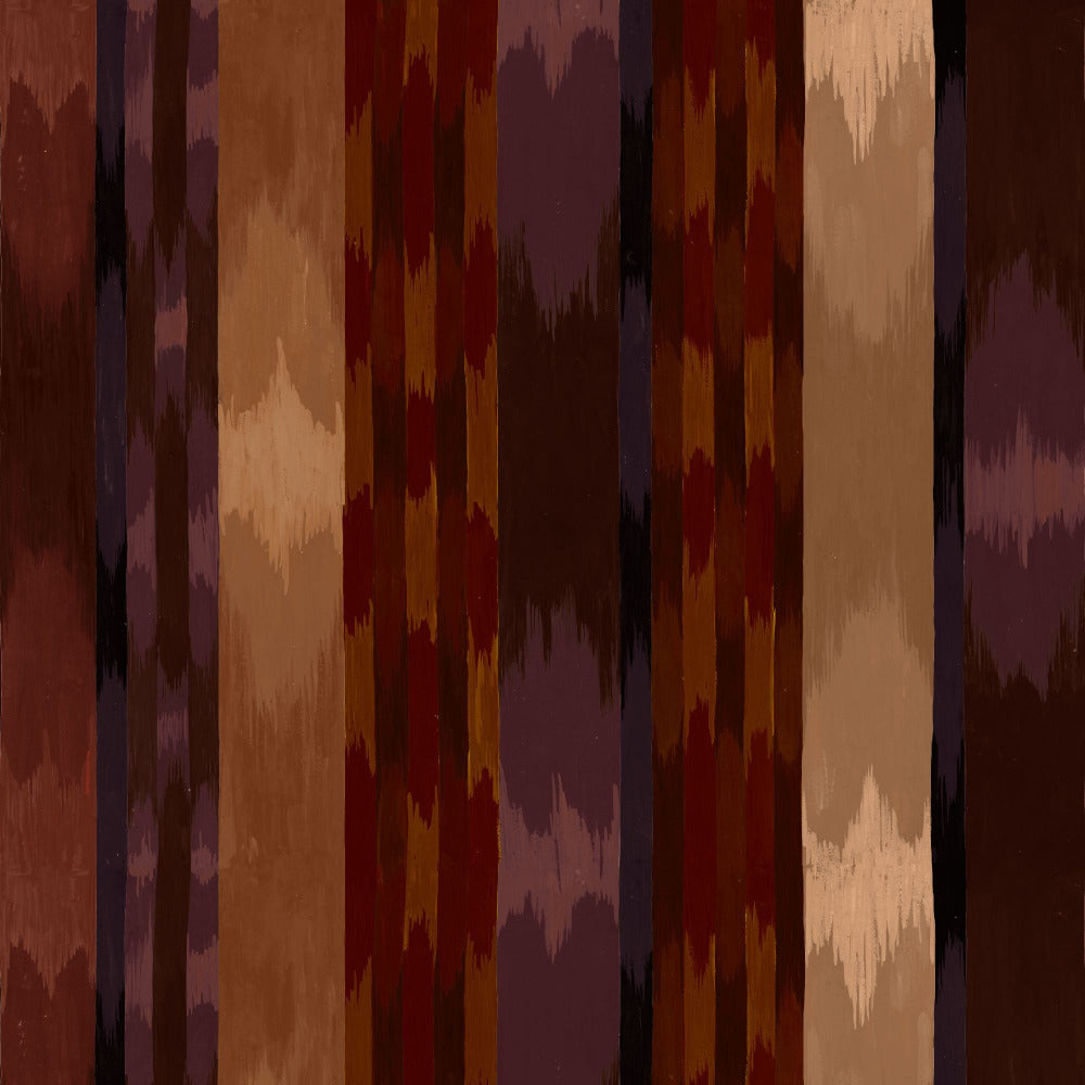 Mallion & Knowles Inca Mahogany Fire Retardant Curtains texture detail