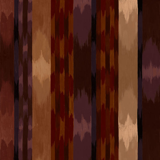 Mallion & Knowles Inca Mahogany Fire Retardant Curtains texture detail