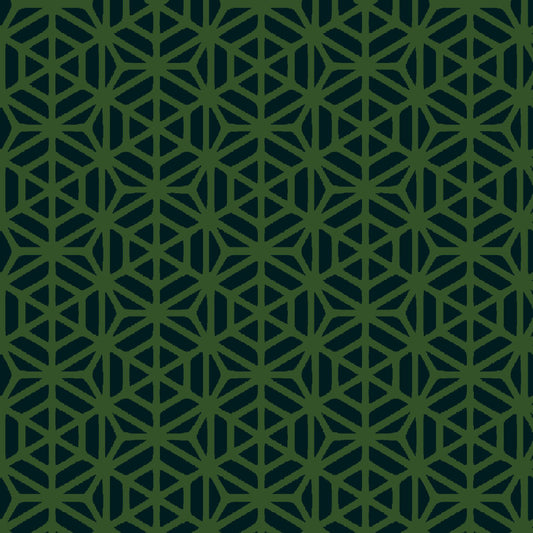 Mallion & Knowles Interlock Forest/Black Fire Retardant Curtains texture detail