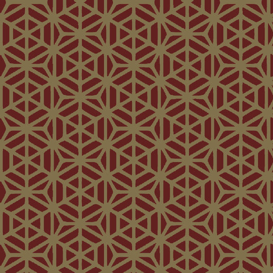 Mallion & Knowles Interlock Gold/Tan Fire Retardant Curtains texture detail