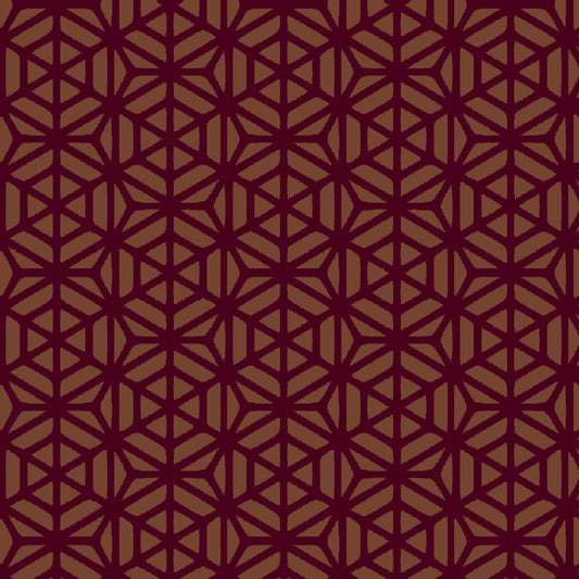 Mallion & Knowles Interlock Ruby/Amber Fire Retardant Curtains texture detail