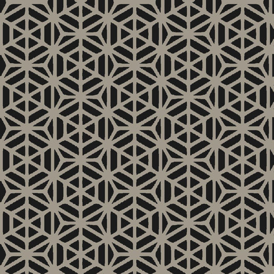 Mallion & Knowles Interlock Stone/Jet Fire Retardant Curtains texture detail