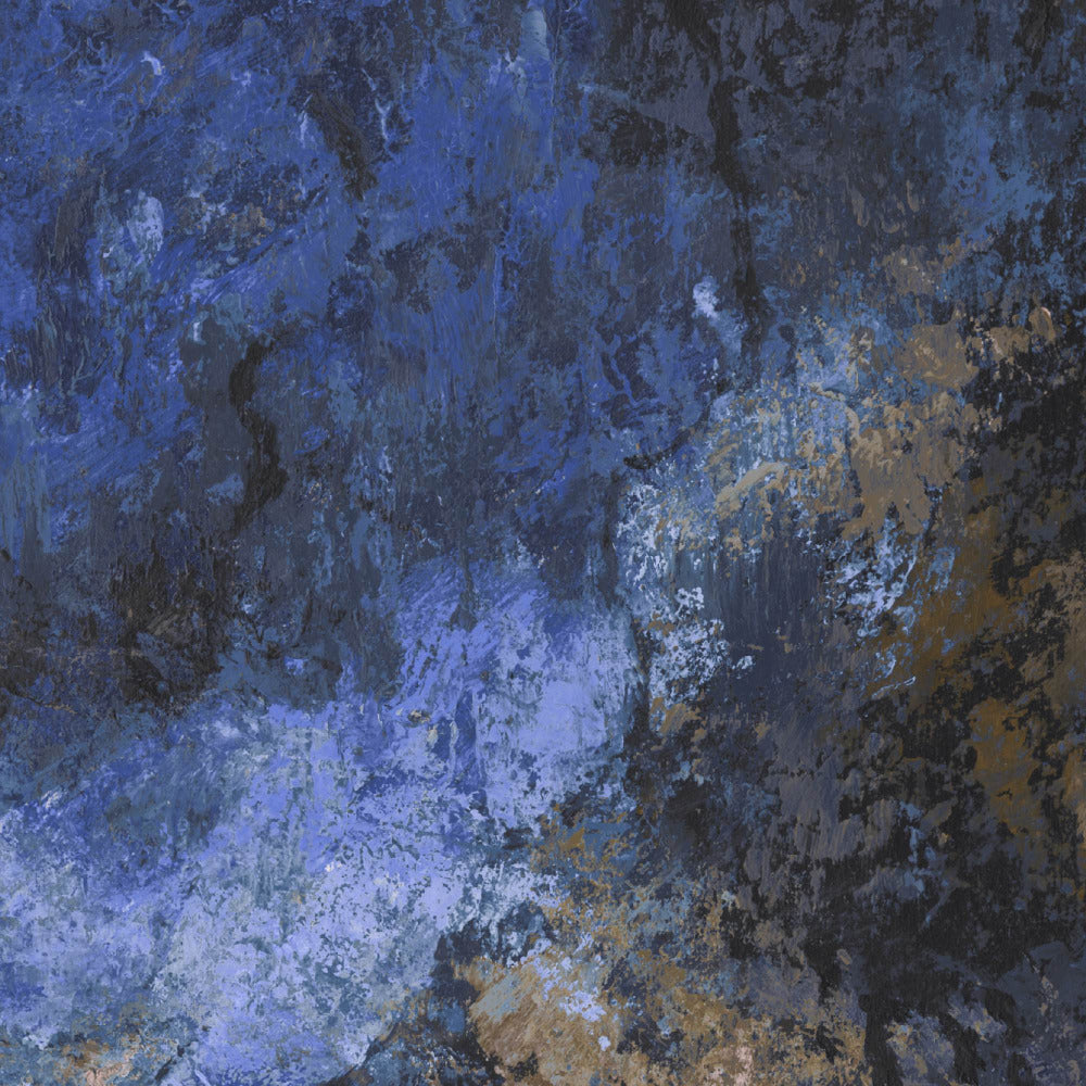 Mallion & Knowles Lava Cobalt Fire Retardant Curtains texture detail