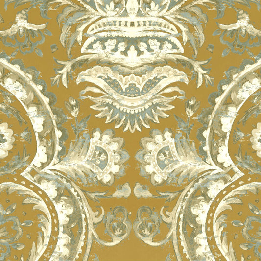 Mallion & Knowles Mayfair Gold Fire Retardant Curtains texture detail