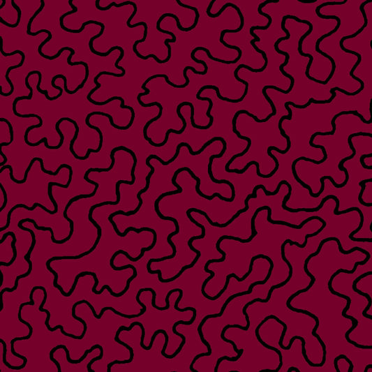 Mallion & Knowles Mazie May Burgundy Fire Retardant Curtains texture detail