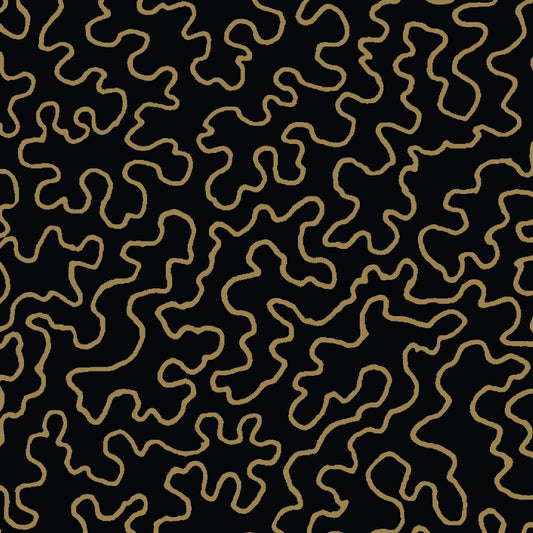 Mallion & Knowles Mazie May Midnight Fire Retardant Curtains texture detail