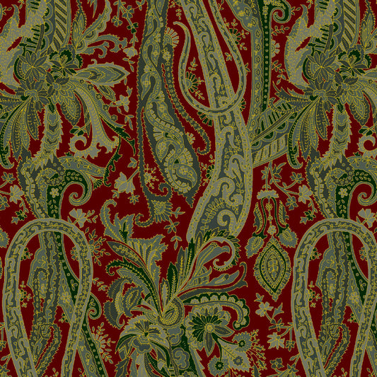 Mallion & Knowles Oban Crimson Fire Retardant Curtains texture detail