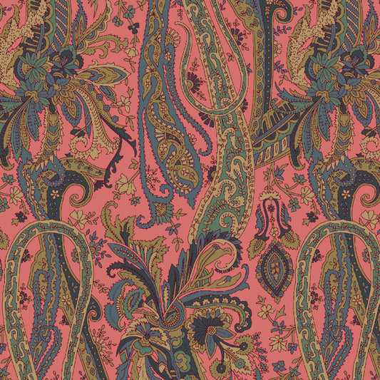 Mallion & Knowles Oban Peach Fire Retardant Curtains texture detail