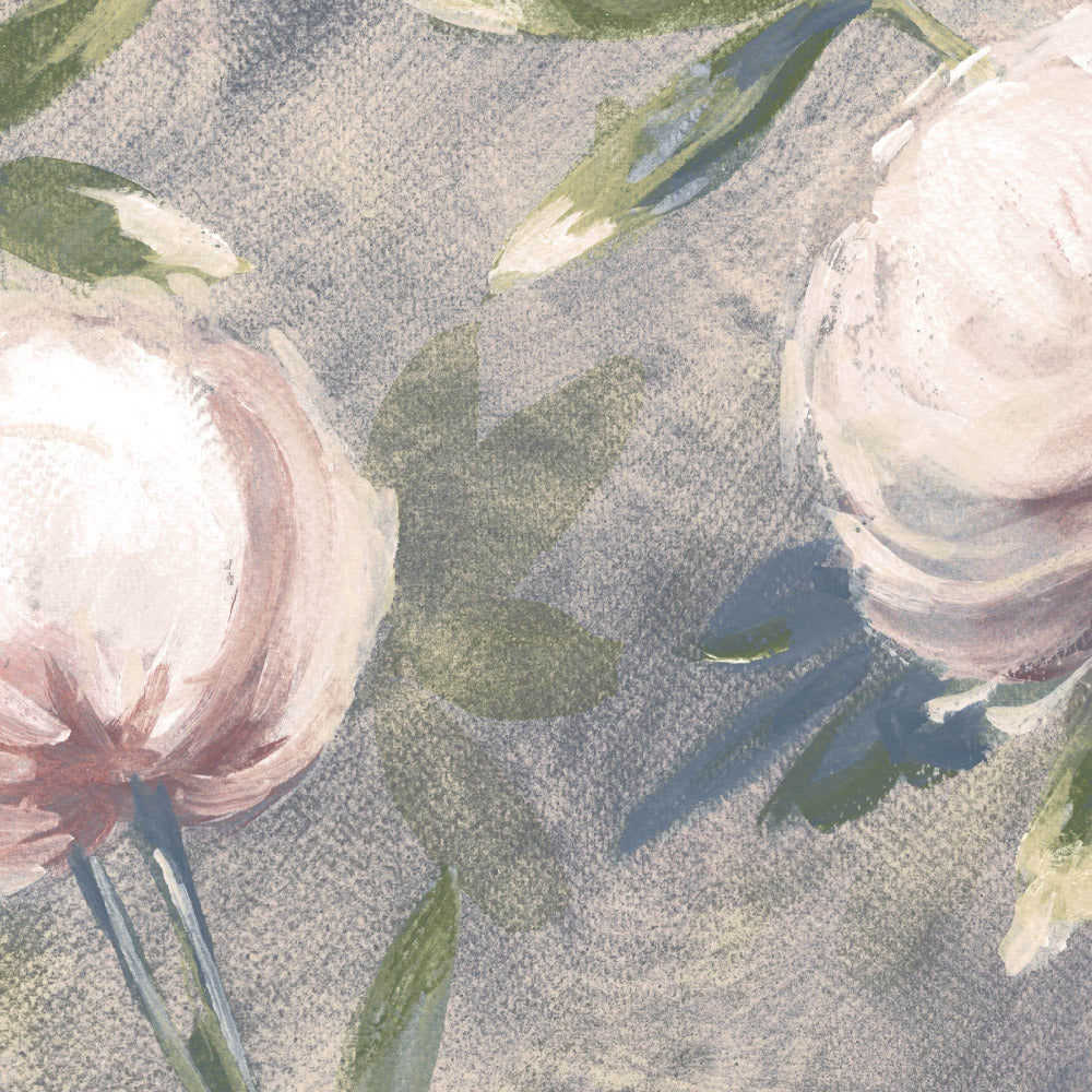 Mallion & Knowles Peony Rose-Beige Fire Retardant Curtains texture detail
