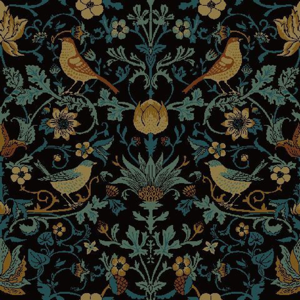 Mallion & Knowles Song Bird Jade Fire Retardant Curtains texture detail