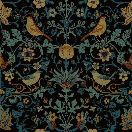 Mallion & Knowles Song Bird Jade Fire Retardant Curtains texture detail
