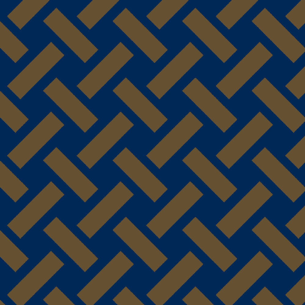 Mallion & Knowles Trellis Gold-Marine Fire Retardant Curtains texture detail