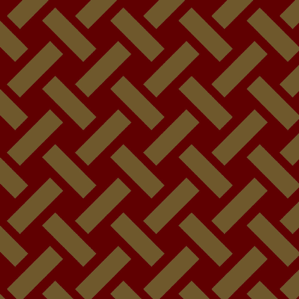 Mallion & Knowles Trellis Gold-Scarlet Fire Retardant Curtains texture detail