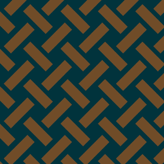 Mallion & Knowles Trellis Tan-Teal Fire Retardant Curtains texture detail
