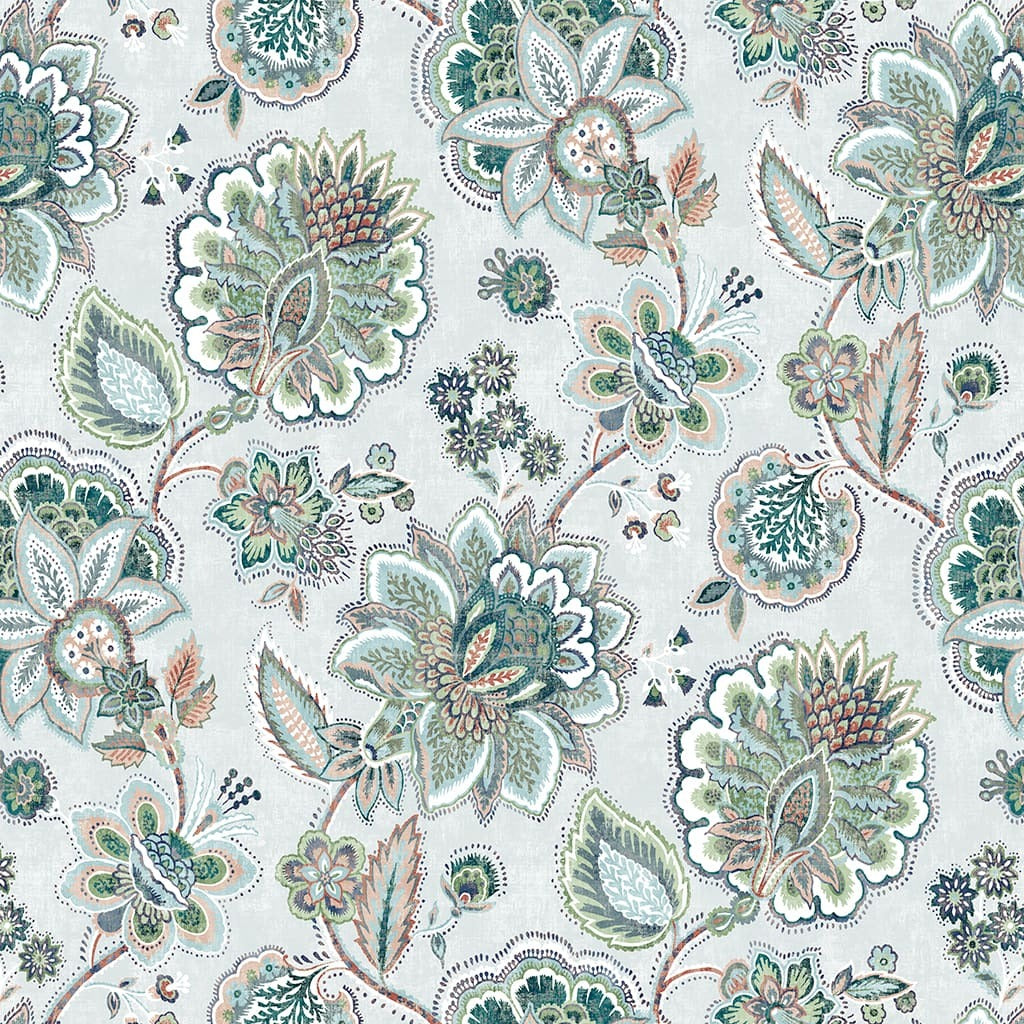 Panaz Sherringham 163 Aqua Clementine Fire Retardant Curtains