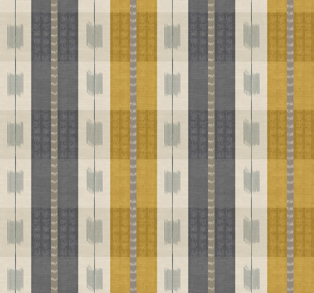 Skopos Atlantic Stripe Saffron Yellow Fire Retardant Curtains