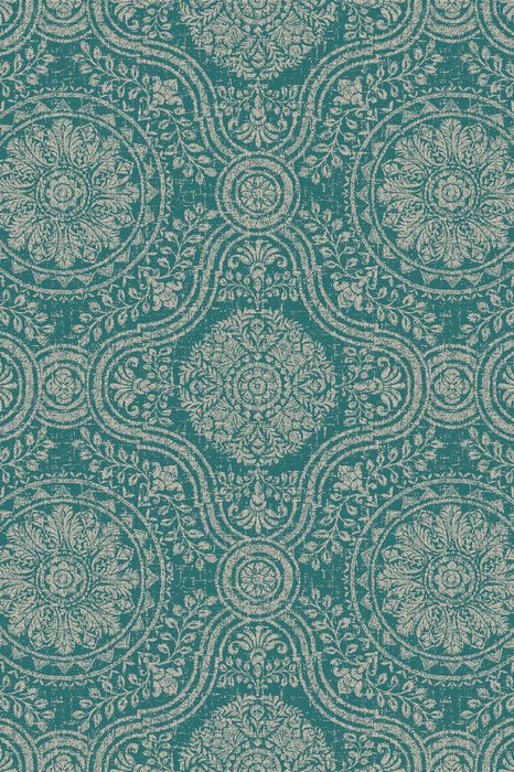 Skopos Woodblock Blue Moon Fire Retardant Curtains