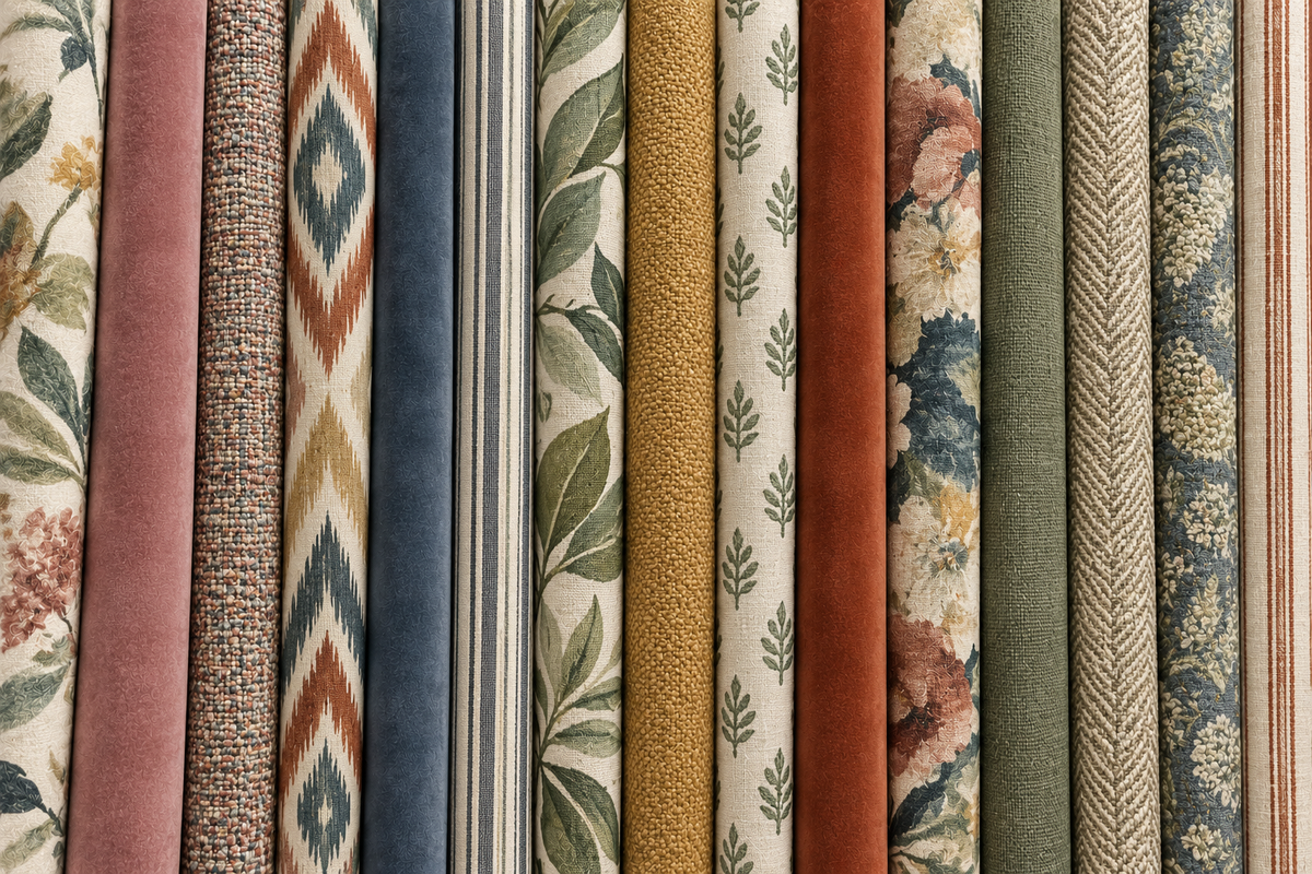Multi Coloured Fire Retardant Fabrics