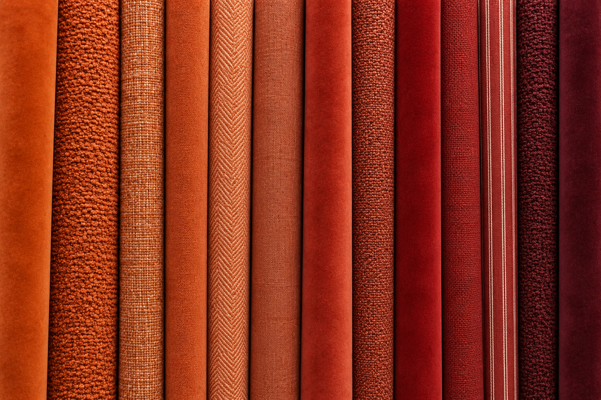 Red & Orange Fire Retardant Fabrics