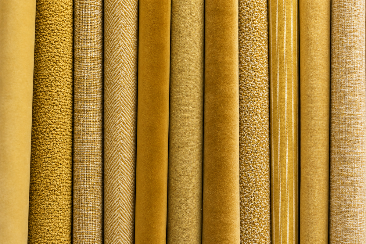 Gold & Yellow Fire Retardant Fabrics