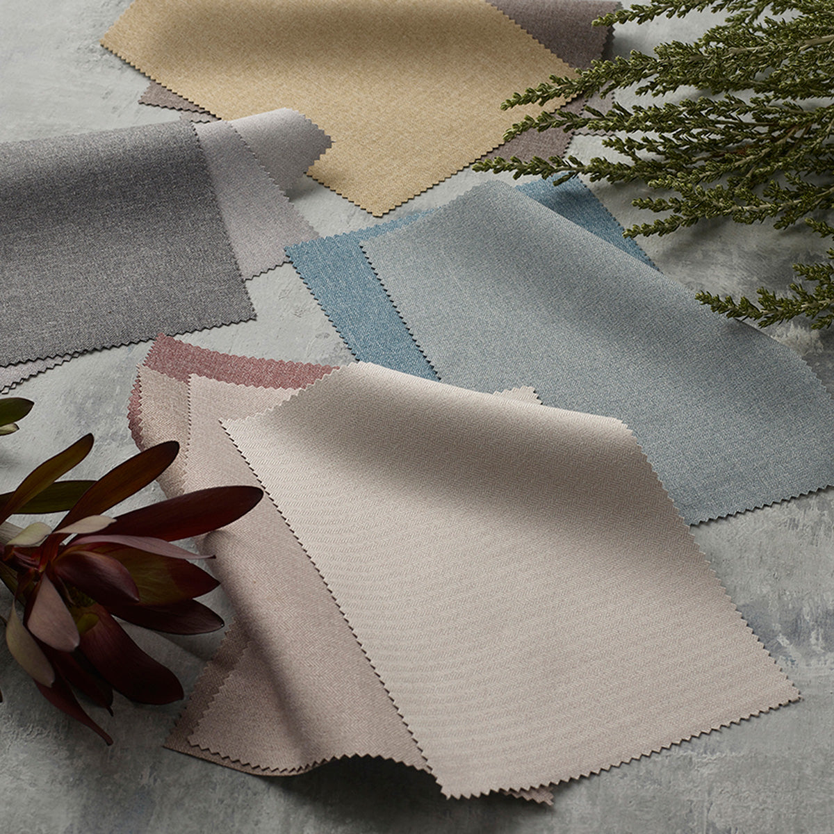 Sunbury Designs fire retardant fabric swatches