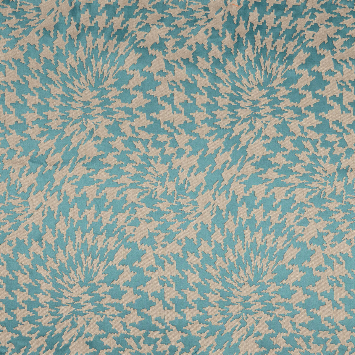 Edinburgh Weavers Jigsaw Teal fire retardant fabric