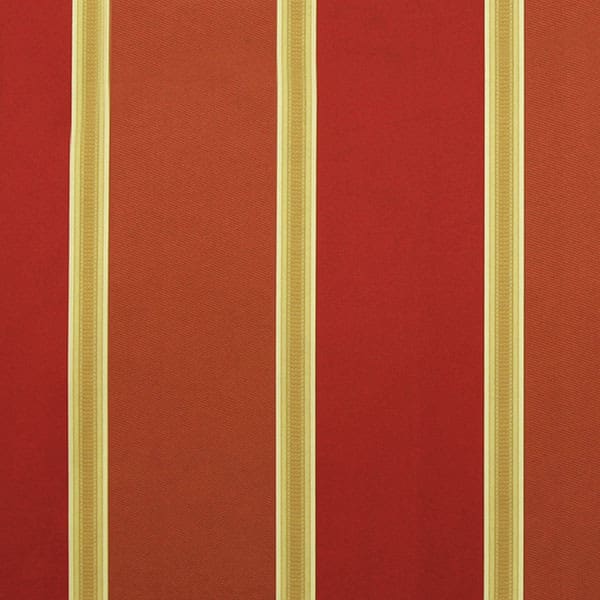 Capital Stripe Henna/Crimson Fire Retardant Curtain Fabric