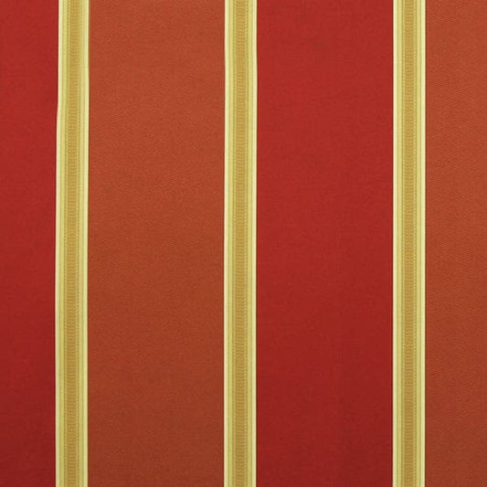 Capital Stripe Henna/Crimson Fire Retardant Curtain Fabric