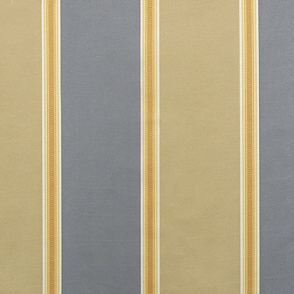 Capital Stripe Pewter/Sand Fire Retardant Curtain Fabric