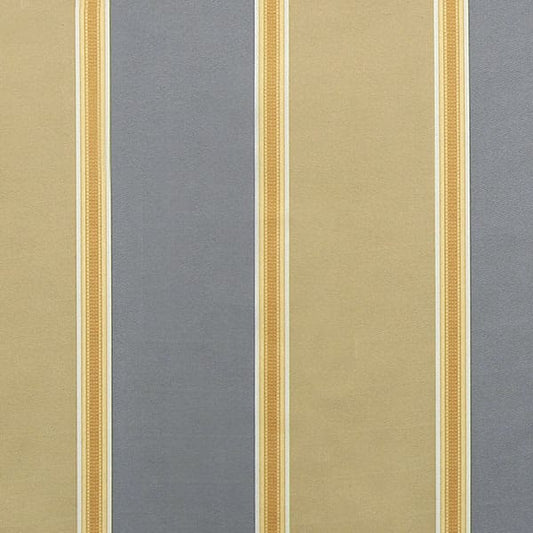 Capital Stripe Pewter/Sand Fire Retardant Curtain Fabric