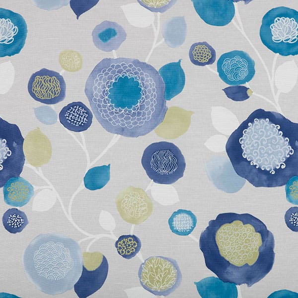 Celeste 166 Aqua Lime Fire Retardant Curtains