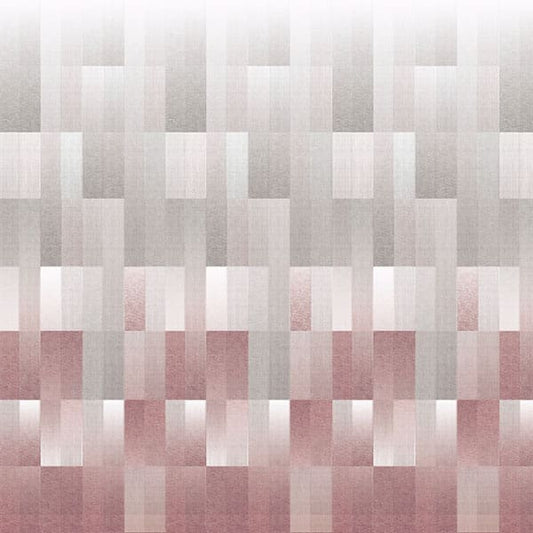 Cubist Mulberry/Mink Fire Retardant Curtain Fabric