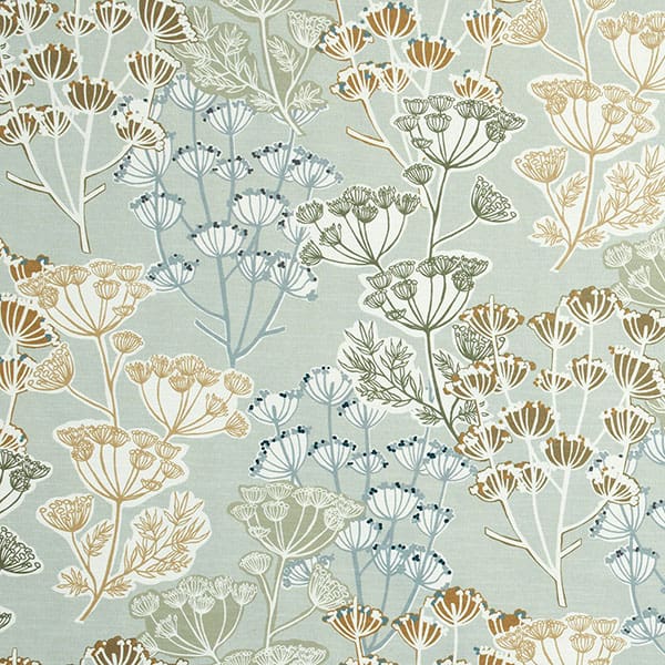 Flourish Cardamom Fire Retardant Curtain Fabric