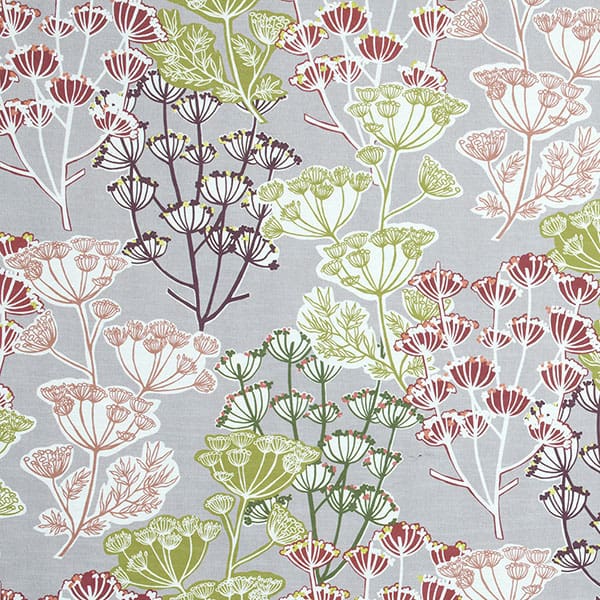 Flourish Damson Fire Retardant Curtain Fabric