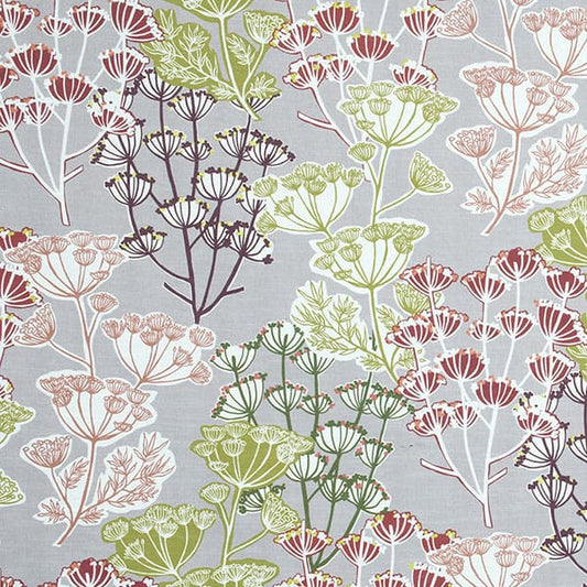Flourish Damson Fire Retardant Curtain Fabric