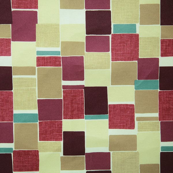 Jitterbug 681 Mulberry/Linen Fire Retardant Curtains