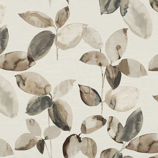 Langley Coffee/Slate Fire Retardant Curtain Fabric