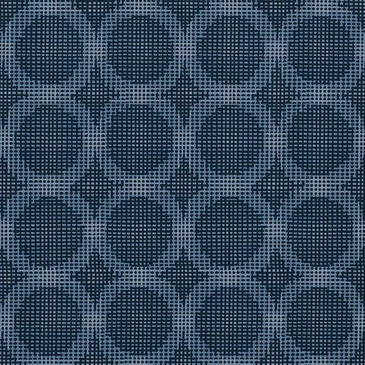 Logic Blue Fire Retardant Curtain Fabric