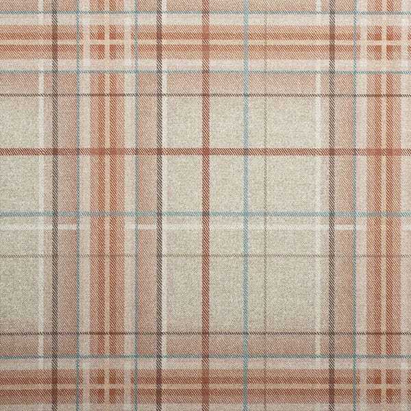 Oscar 428 Terracotta/Jade Fire Retardant Curtains