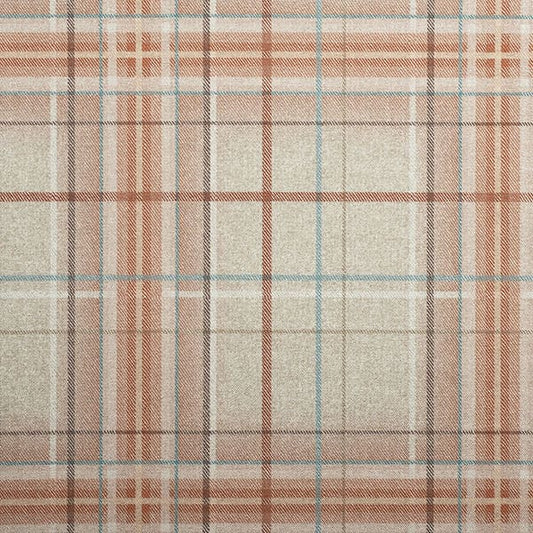 Oscar 428 Terracotta/Jade Fire Retardant Curtains